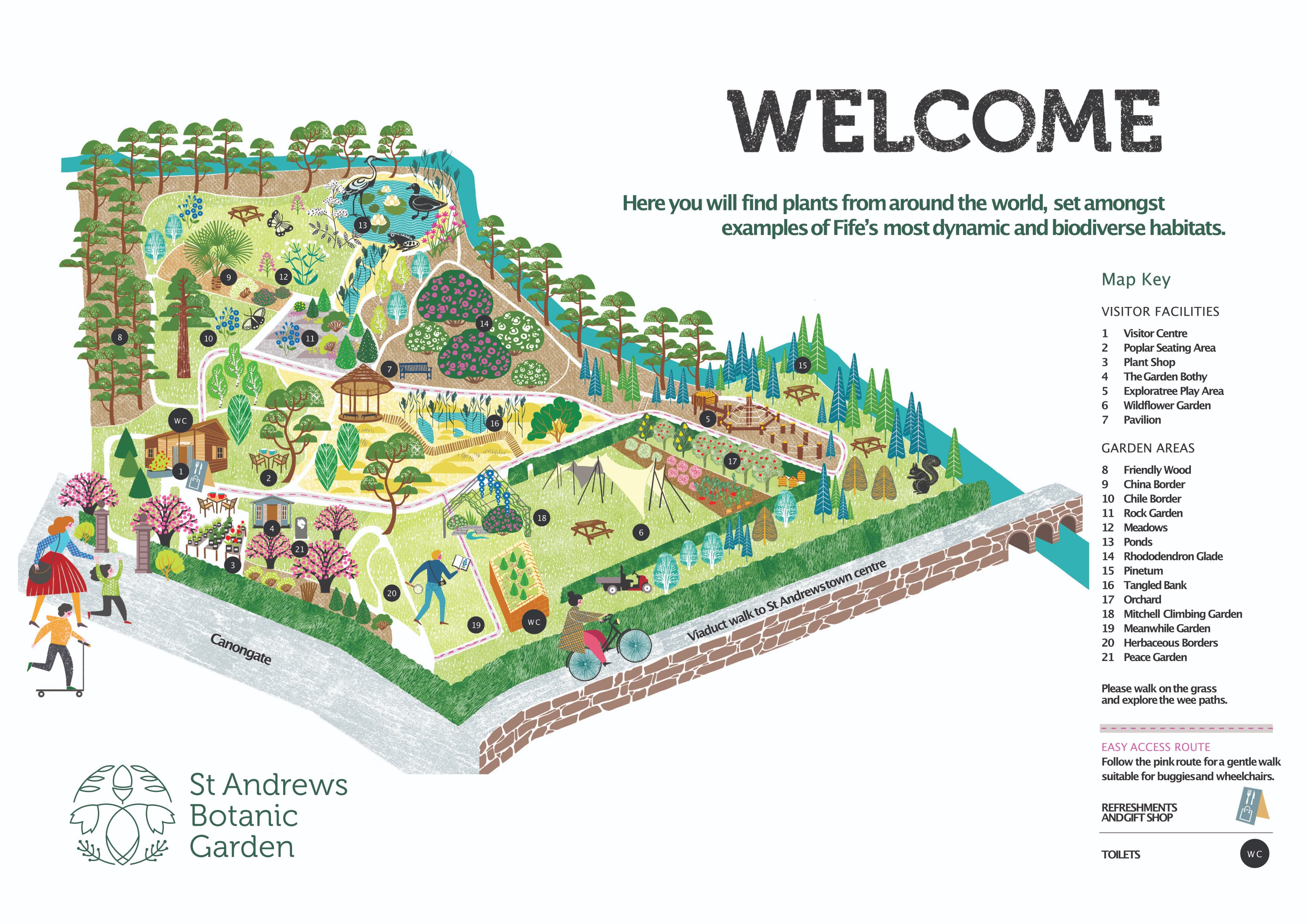 St Andrews Botanic Garden Map